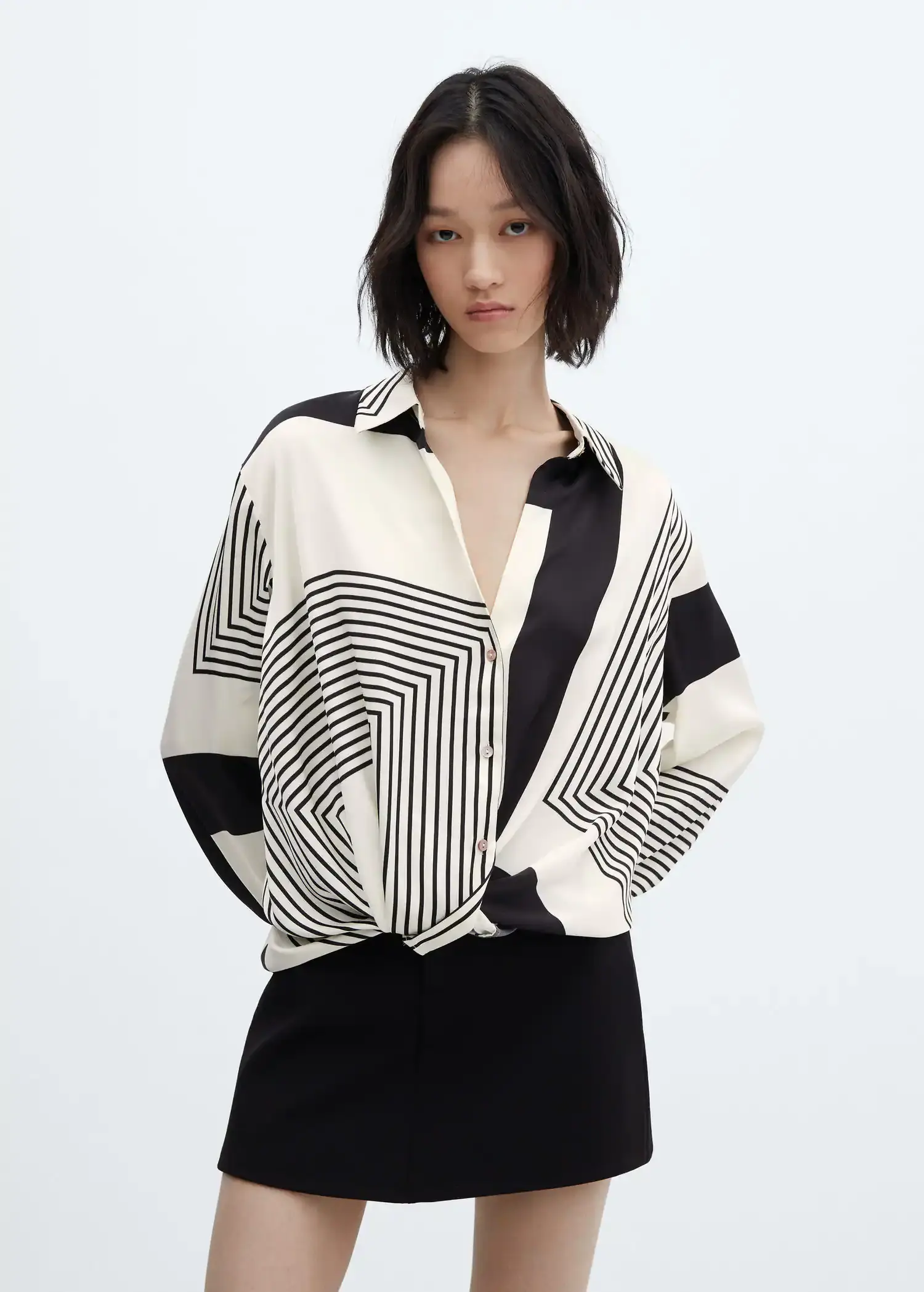 Mango Stripe-print shirt. 2