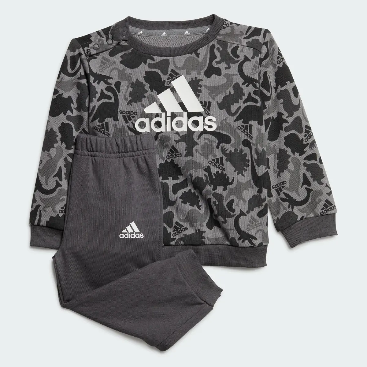 Adidas Essentials Allover Print Jogger Set Kids. 1