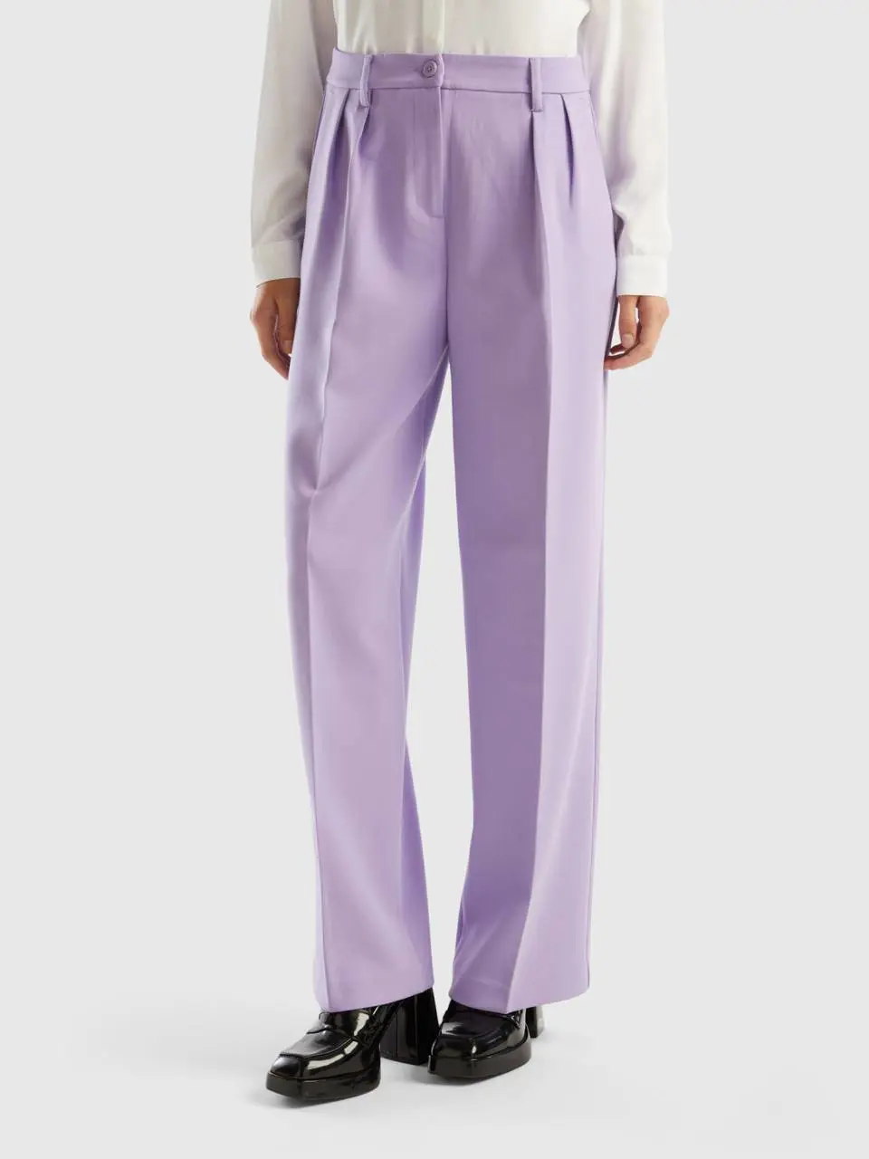Benetton wide trousers with pleats. 1