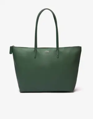 Shopping bag con zip L.12.12 Concept tinta unita