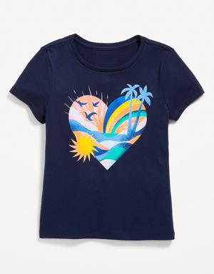 Old Navy Short-Sleeve Graphic T-Shirt for Girls blue