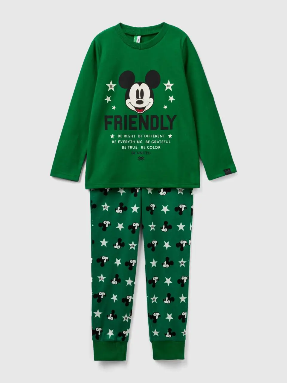 Benetton green mickey mouse pyjamas. 1