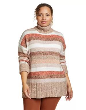 Women's Rest & Repeat Funnel-Neck Sweater - Stripe
