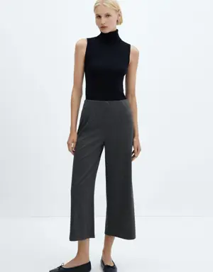 Knitted culotte trousers
