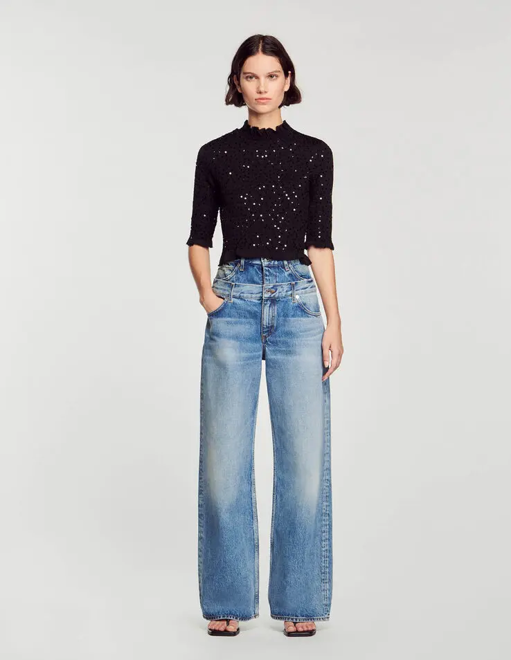 Sandro Sequin top Login to add to Wish list. 1