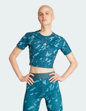 Techfit Camo Print Crop Training Tee