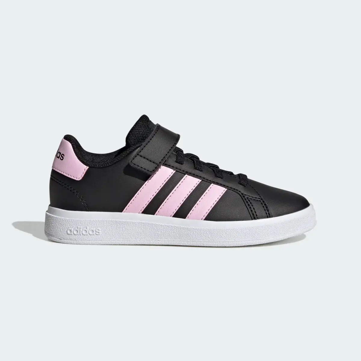Adidas Grand Court Court Elastic Lace and Top Strap Shoes. 2