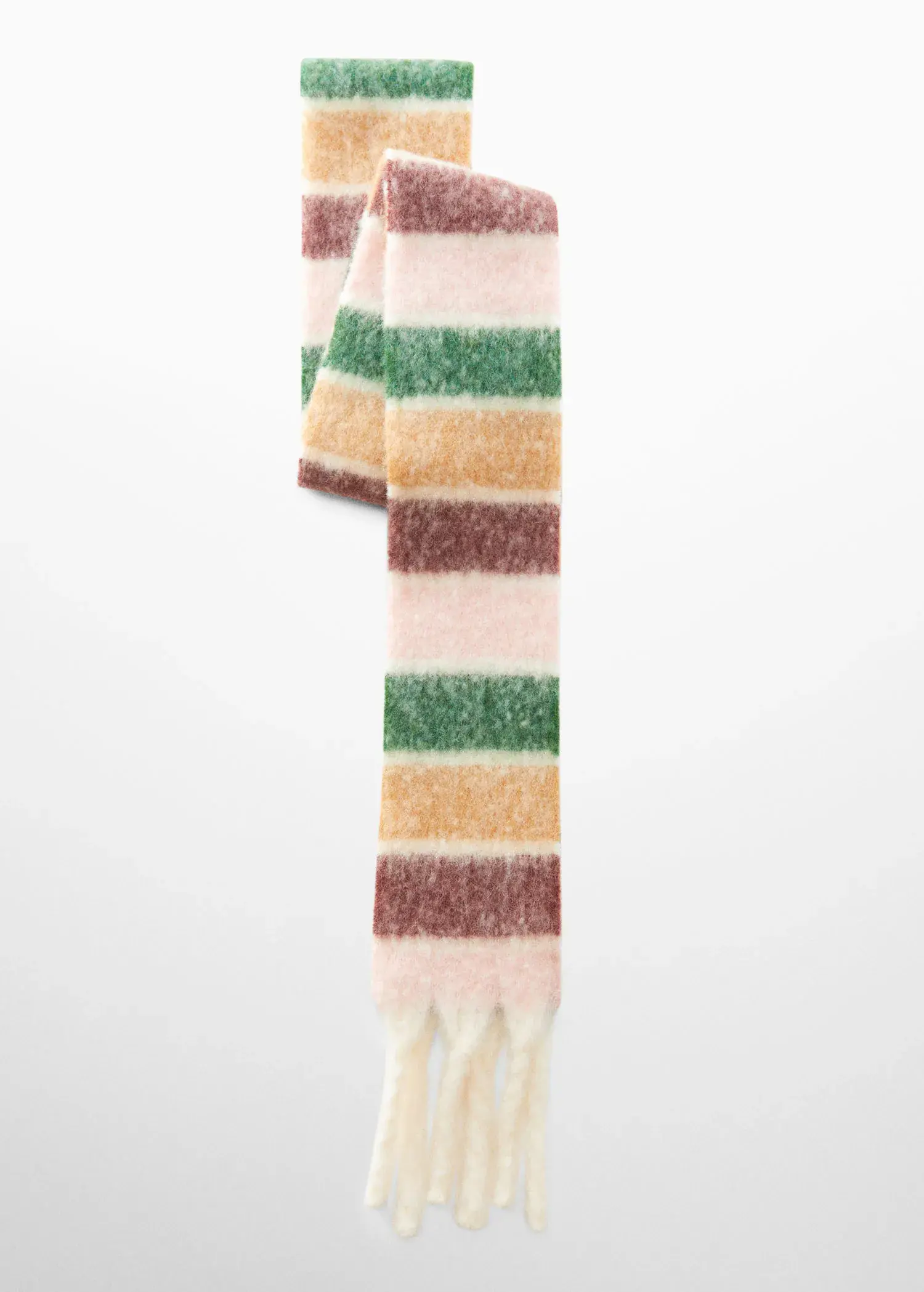 Mango Tricolour striped scarf. 1