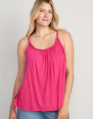 Old Navy Maternity Sleeveless Braided-Strap Swing Top red