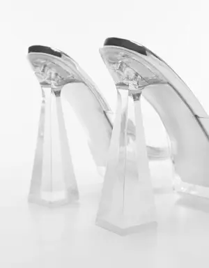 Transparent platform sandals