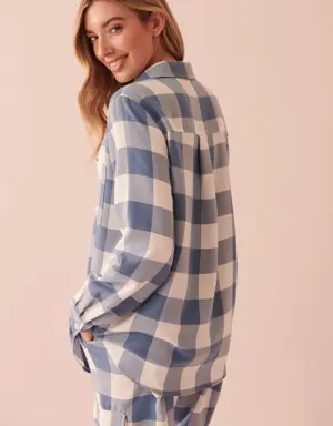 Plaid Long Sleeve Button-down Shirt