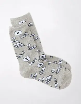 American Eagle Snoopy Crew Sock. 1