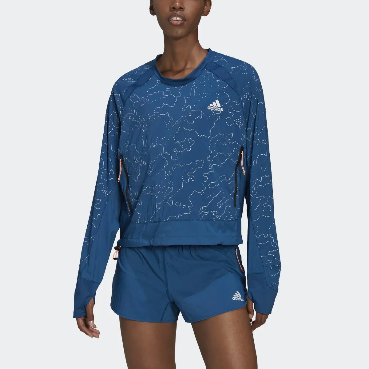 Adidas X-City Running Crewneck Jacket. 1