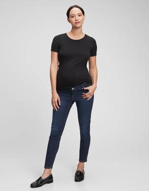 Gap Maternity Inset Panel Favorite Jeggings with Washwell blue