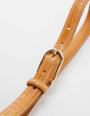 Buckle skinny belt