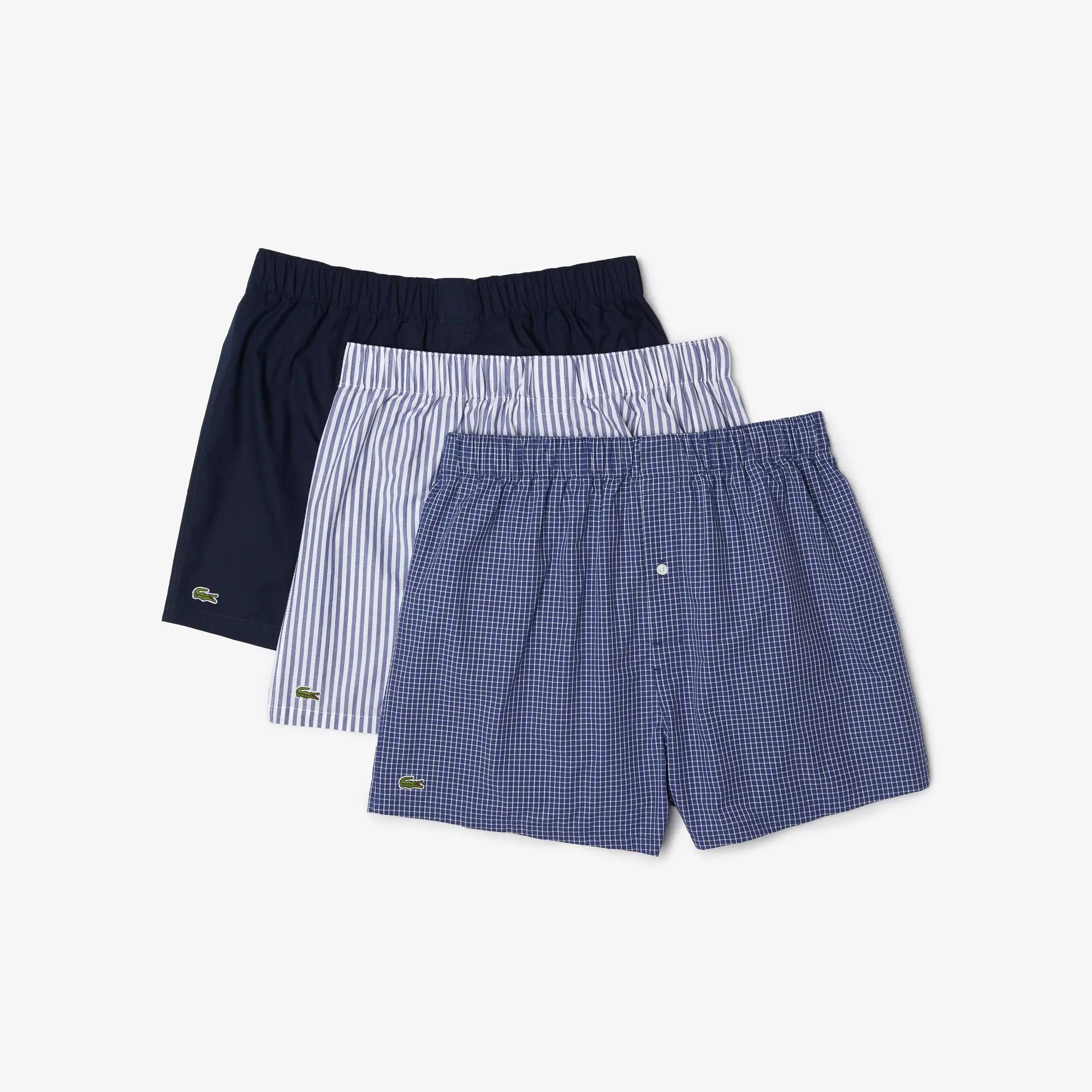 Lacoste Pack Of 3 Authentics Striped Boxers. 2