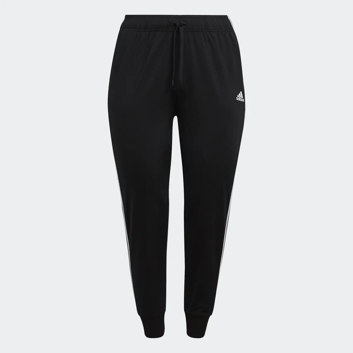 Adidas Essentials Warm-Up Slim Tapered 3-Stripes Track Pants (Plus Size). 1