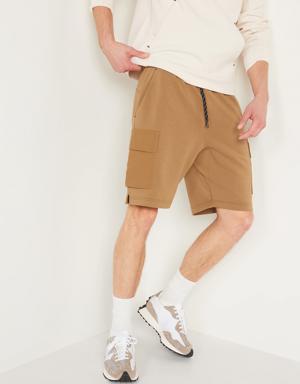 Dynamic Fleece Hybrid Cargo Shorts for Men -- 9-inch inseam beige