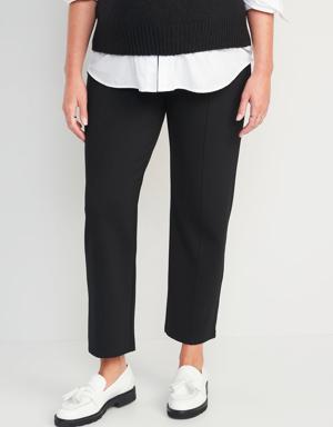 Maternity Full-Panel Stevie Straight Pants black