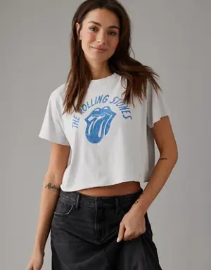 Cropped Rolling Stones Graphic Tee