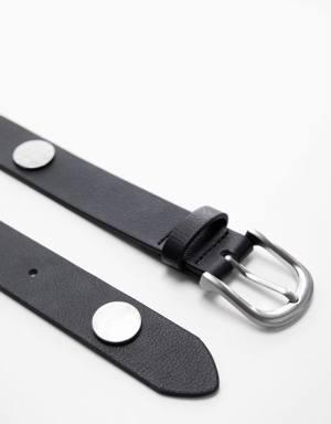 Metal appliqué belt
