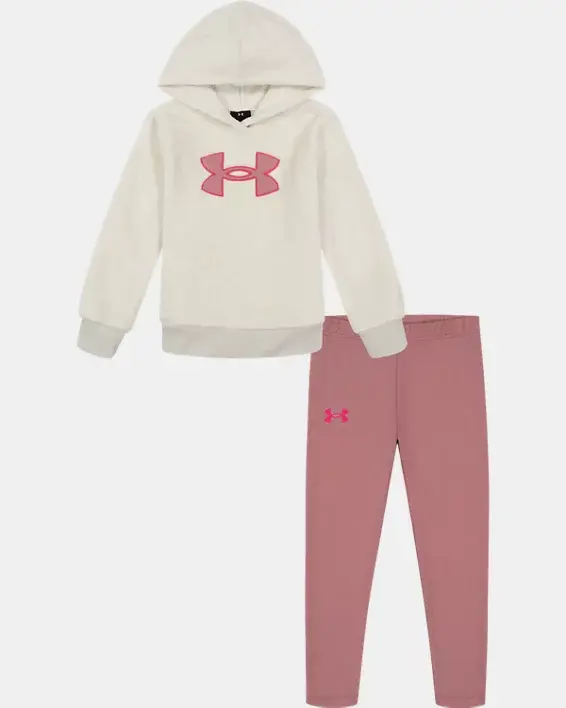 Under Armour Little Girls' UA Sherpa Hoodie & Leggings Set. 1