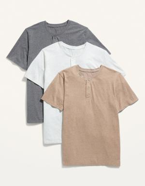 Soft-Washed Henley T-Shirt 3-Pack for Men beige