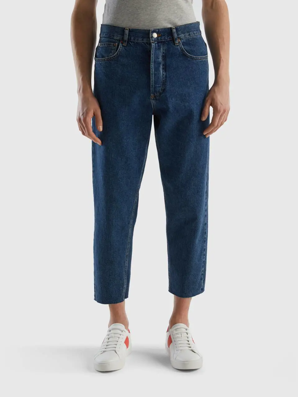 Benetton cropped loose fit jeans. 1