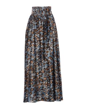 Patterned Flared Long Skirt