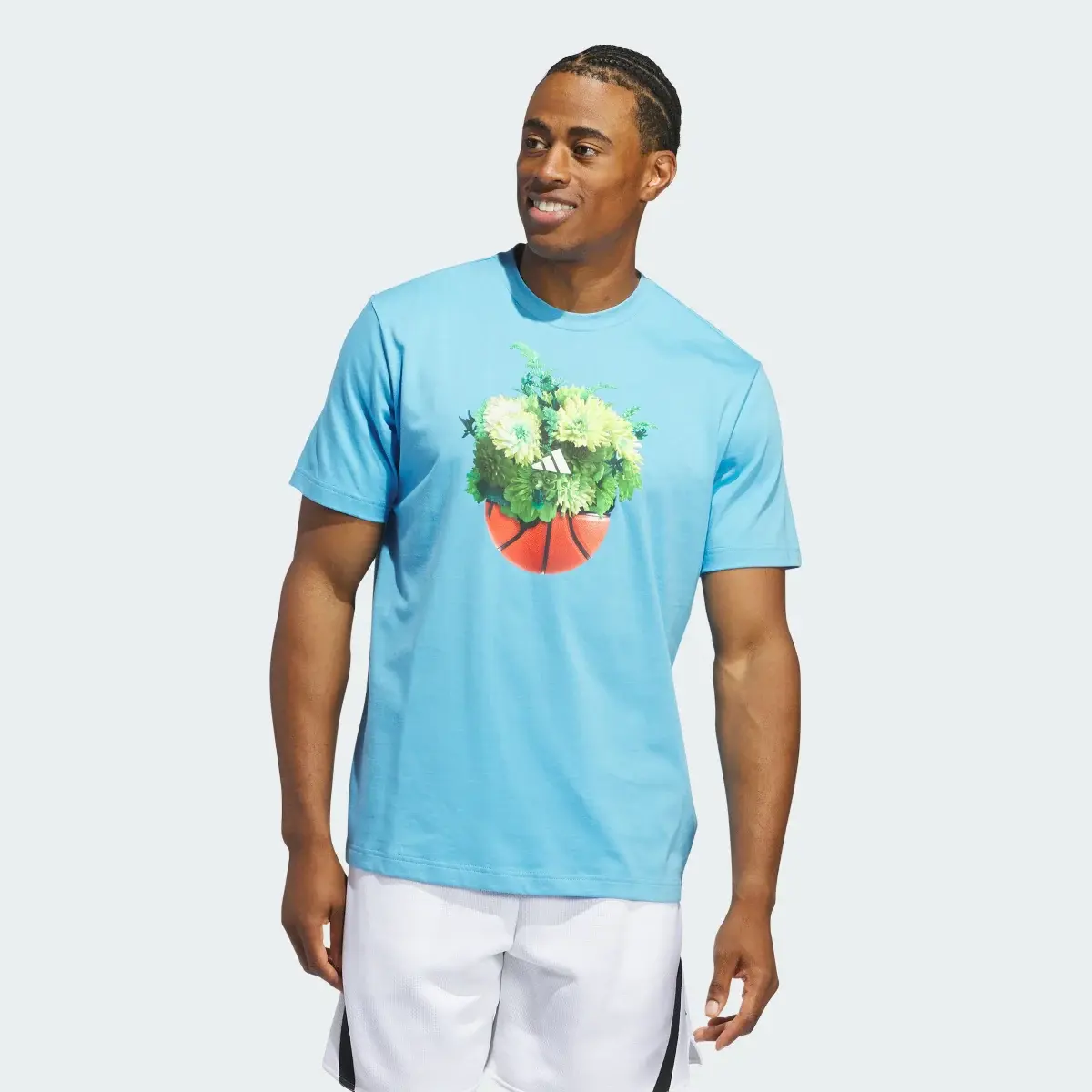 Adidas Floral Hoops Graphic Tee. 2