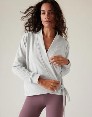 Retroterry Wrap Sweatshirt gray