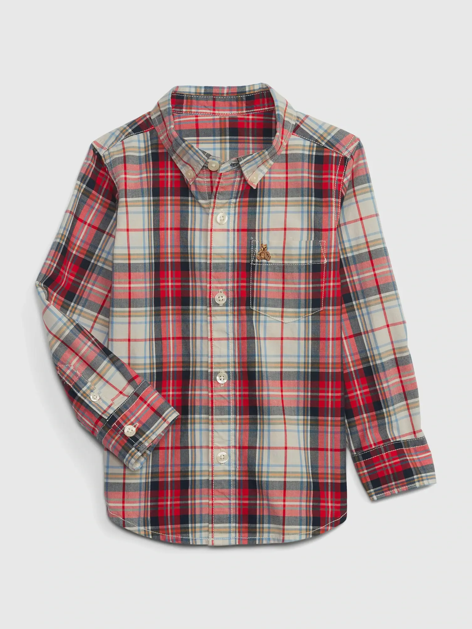 Gap Toddler Poplin Shirt red. 1