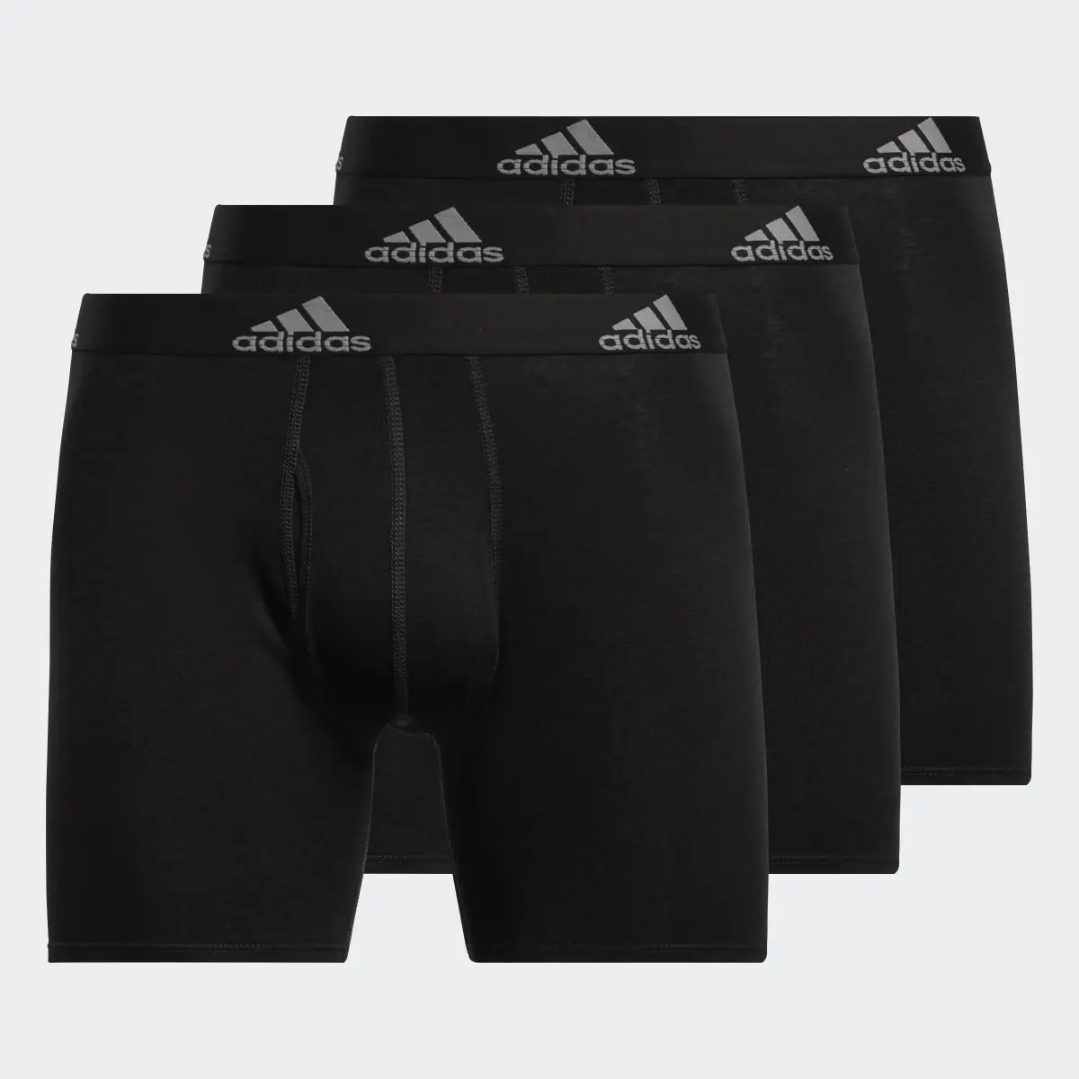 Adidas Stretch Cotton Boxer Briefs 3 Pairs (Big and Tall). 2