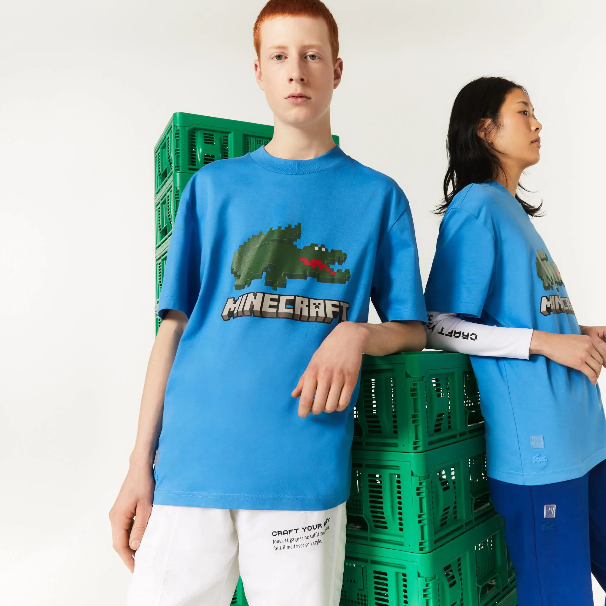 Lacoste Playera unisex Lacoste x Minecraft en algodón orgánico estampado. 1