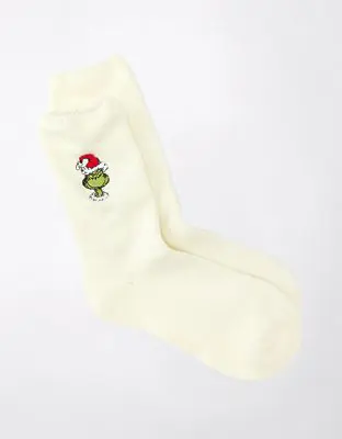 American Eagle Chunky Grinch Socks. 1