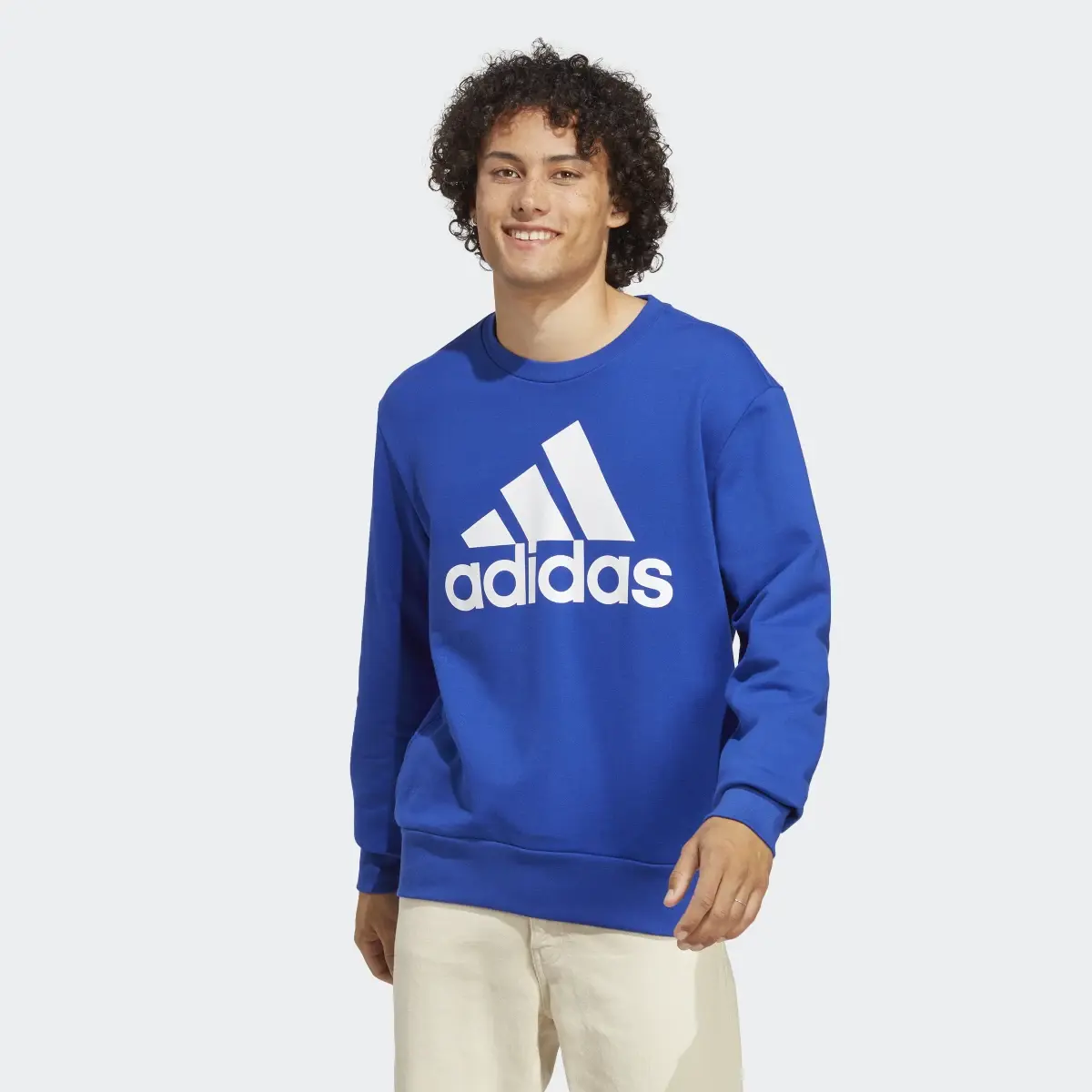 Adidas Sudadera Essentials Logo Grande Tela French Terry. 2