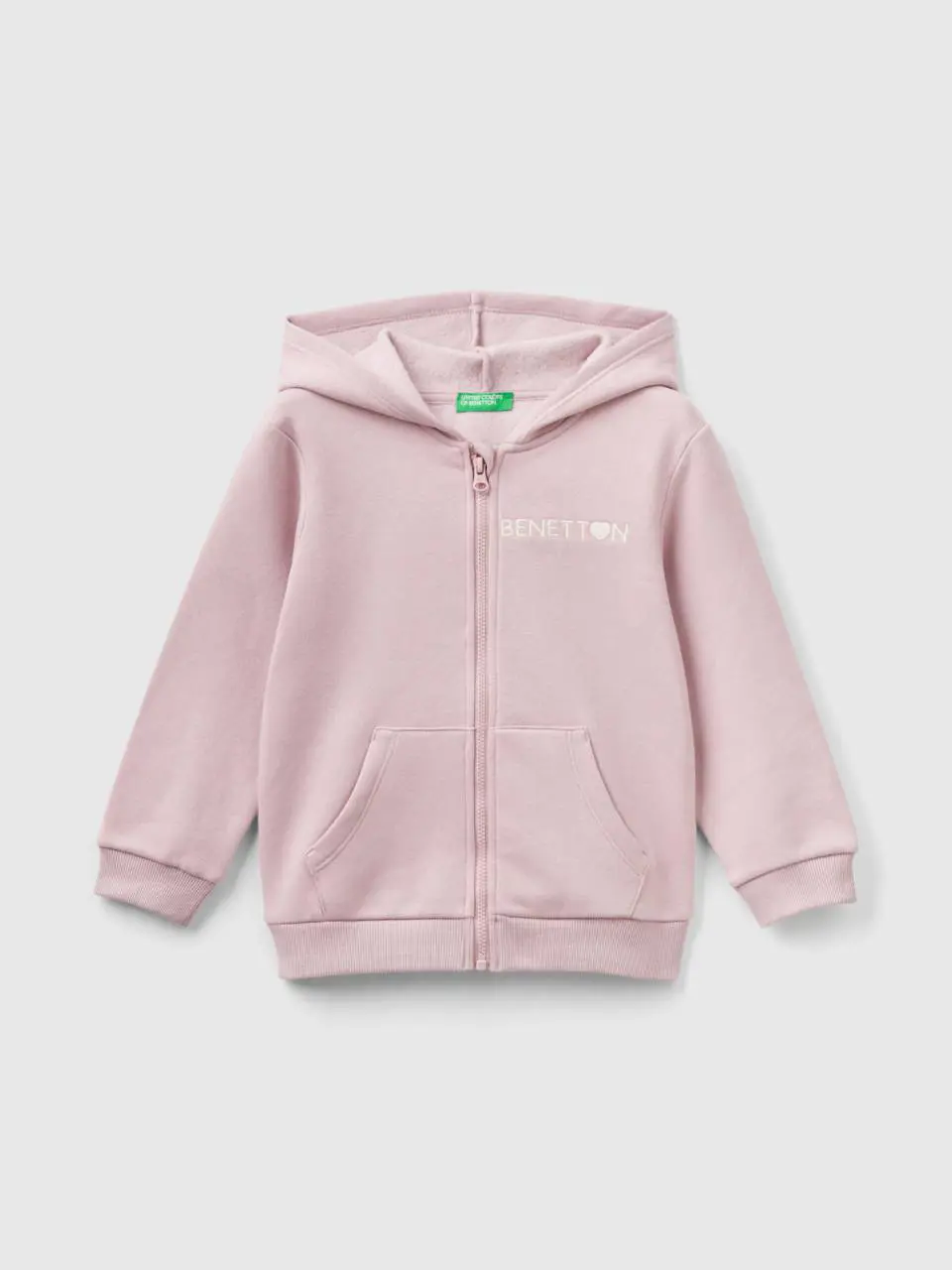 Benetton zip-up sweatshirt in cotton blend. 1