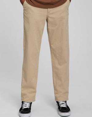 Teen Loose Fit Khakis with Washwell beige