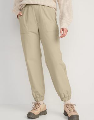 Old Navy High-Waisted All-Seasons StretchTech Water-Repellent Jogger Pants for Women beige
