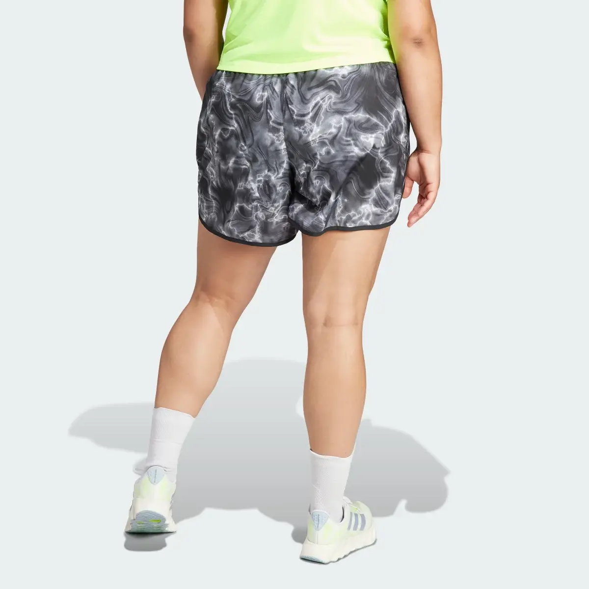 Adidas Marathon 20 Allover Print Shorts (Plus Size). 2