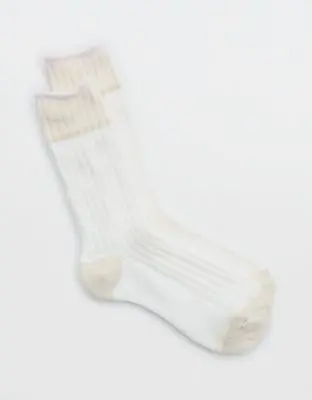 American Eagle Colorblock Marled Crew Socks. 1