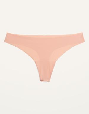 Old Navy Soft-Knit No-Show Thong Underwear for Women pink