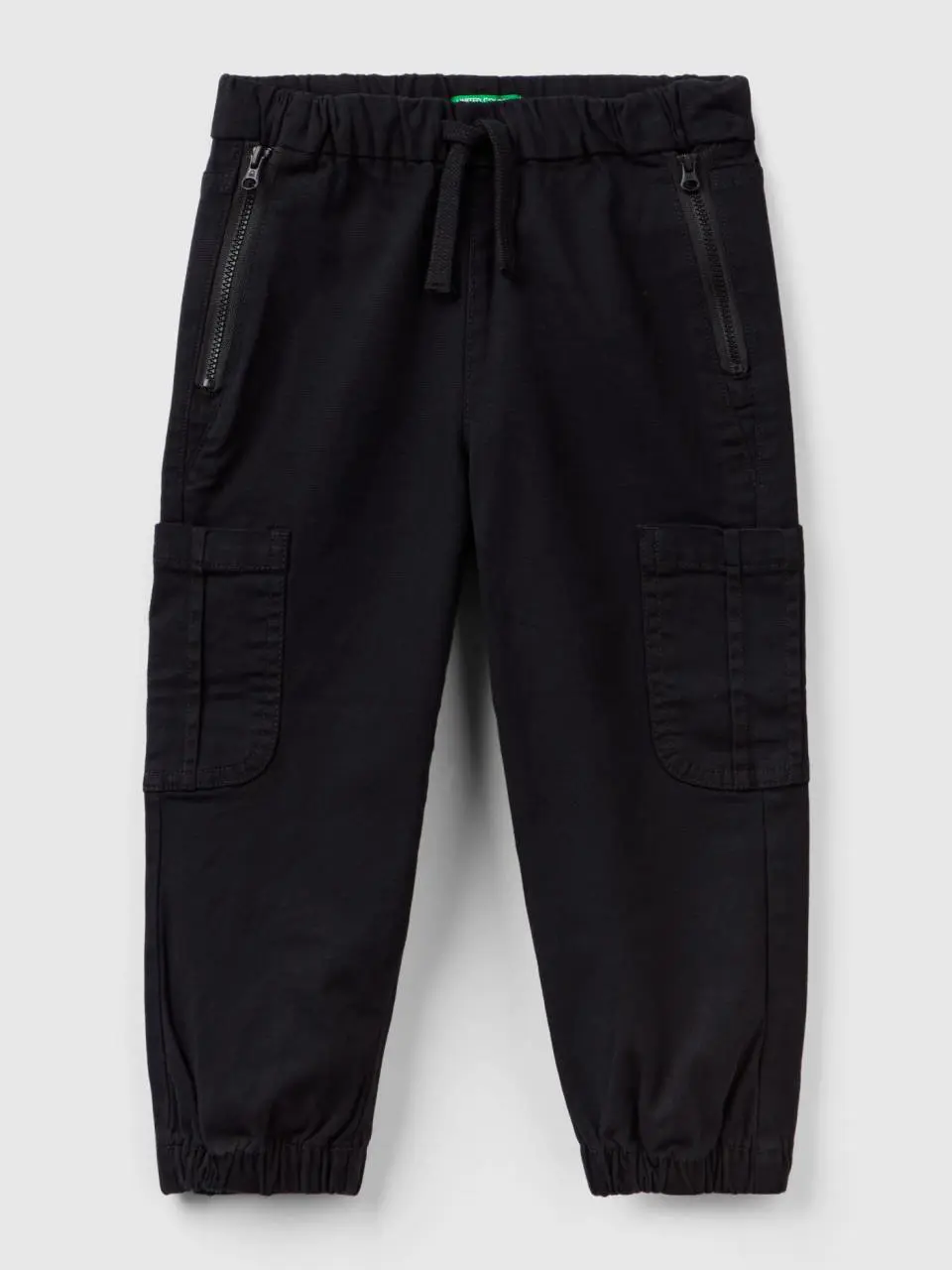 Benetton cargo joggers in stretch cotton. 1