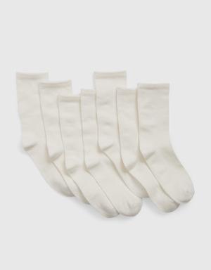 Kids Crew Socks (7-Pack) white
