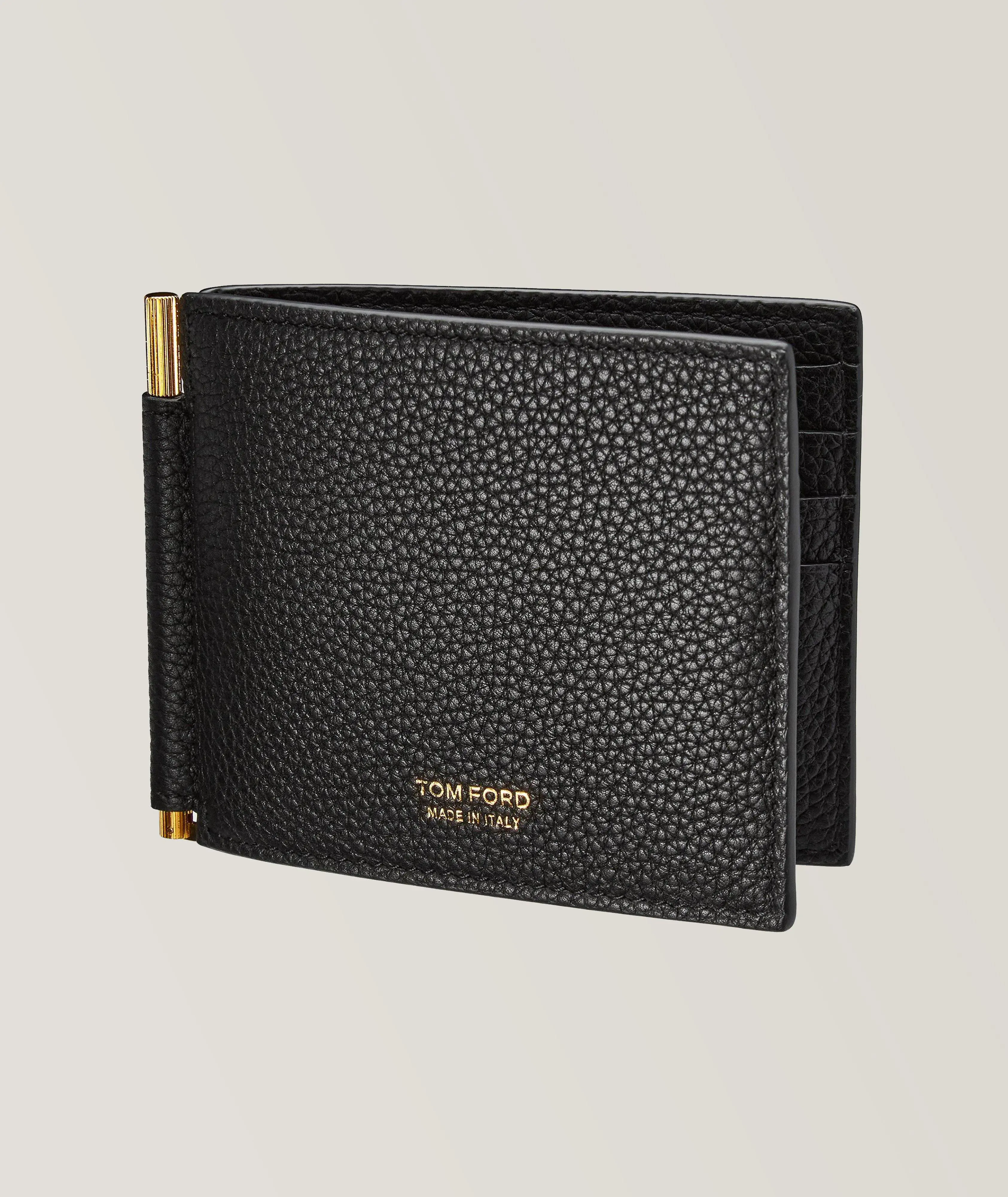 Harry Rosen Grain Leather Money Clip Wallet. 1