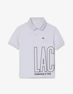 Jungen LACOSTE Polo-Shirt aus ultra-Dry Piqué mit Aufdruck