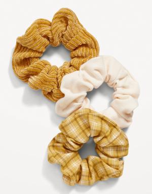 Hair Scrunchie 3-Pack for Women yellow