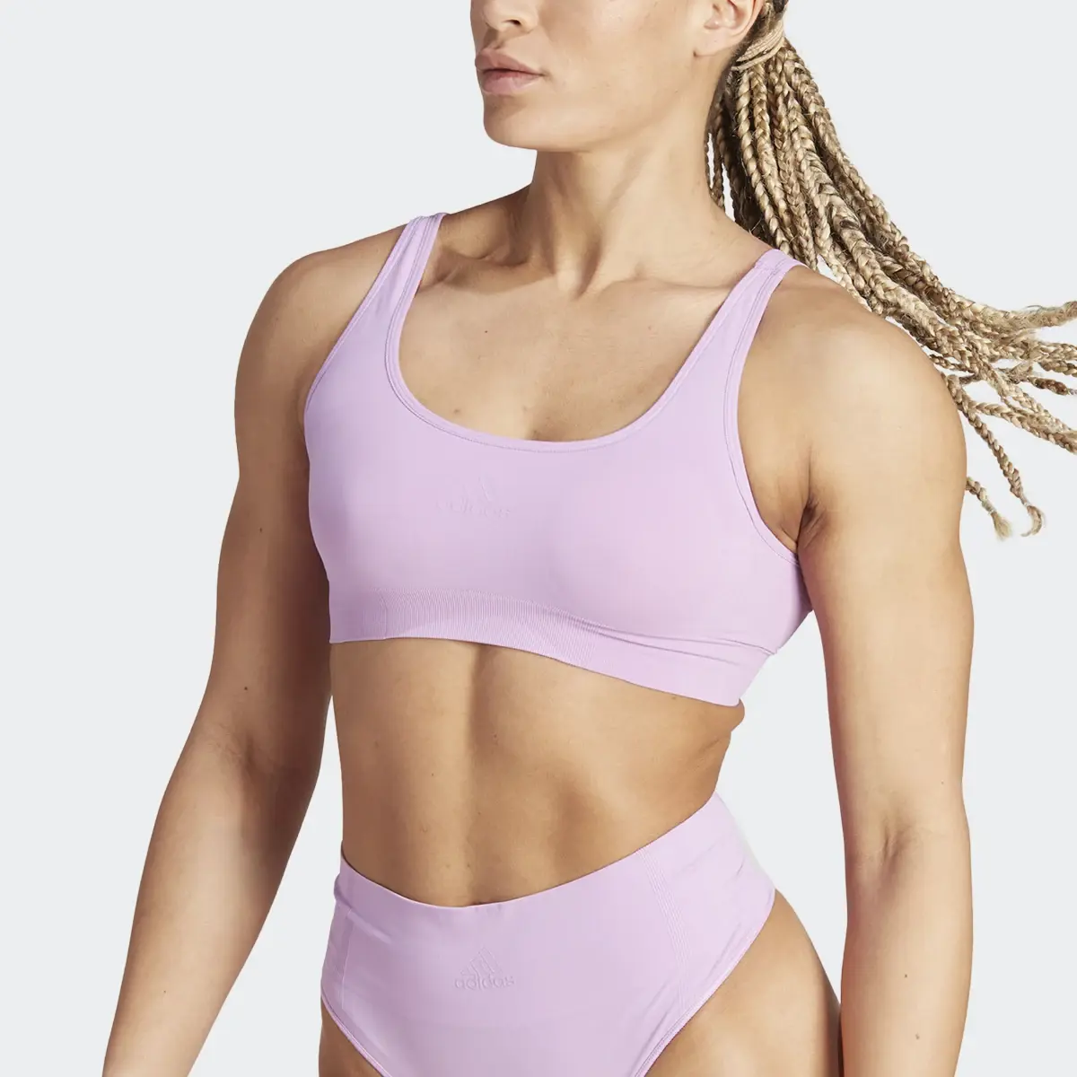 Adidas Active Seamless Micro-Stretch Scoop Lounge Bra. 1