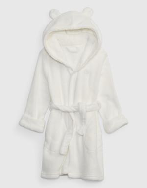 Gap Toddler Brannan Bear Fuzzy Robe white