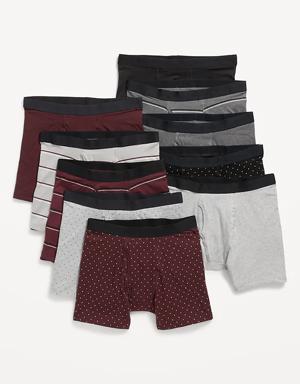 Soft-Washed Built-In Flex Boxer-Briefs Underwear 10-Pack for Men -- 6.25-inch inseam